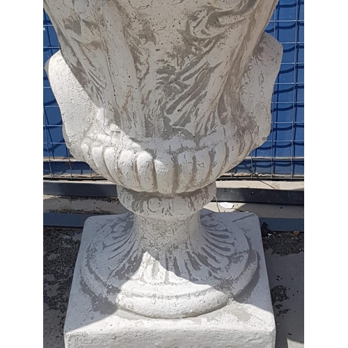 311 - Large Clay Garden Pot / Planter Urn with Relief Ancient Pattern (H:83cm)