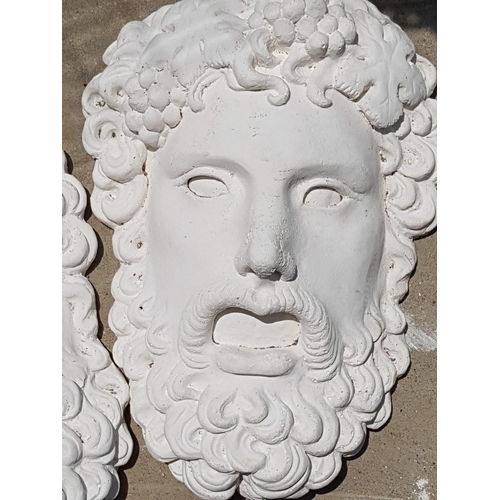 313 - Baccus Dionysus, 2 x Wall Sculptures / Wall Plaques (Approx 34 x 23cm each)