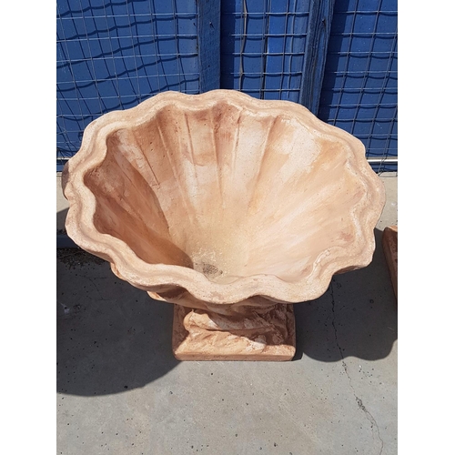 323 - Large Clay Plant Pot in Shell Shape (H:56cm)