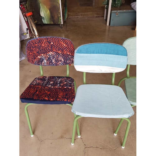 445 - Boho Style Hand Craft Kitchen Chairs (4)