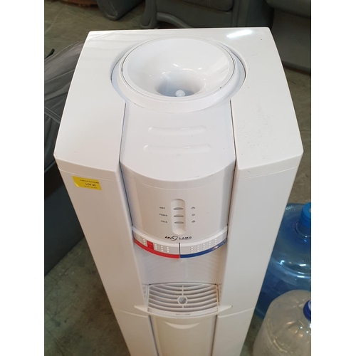 45 - Lamo Water Cooler / Heater with Integrated Fridge  Together with 2 x Refillable Water Containers *Ba... 