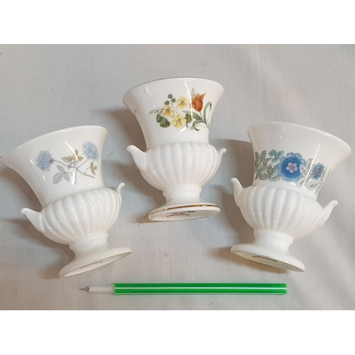 63 - 11 - Pieces of Various Wedgewood Fine Bone English Porcelain inc; Pot with Lid, 5 x Small Urn Style ... 