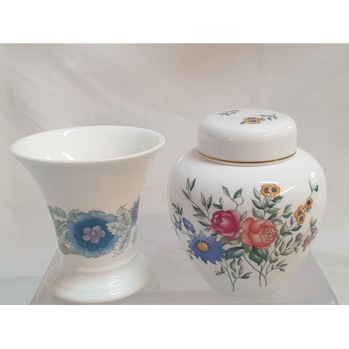 63 - 11 - Pieces of Various Wedgewood Fine Bone English Porcelain inc; Pot with Lid, 5 x Small Urn Style ... 