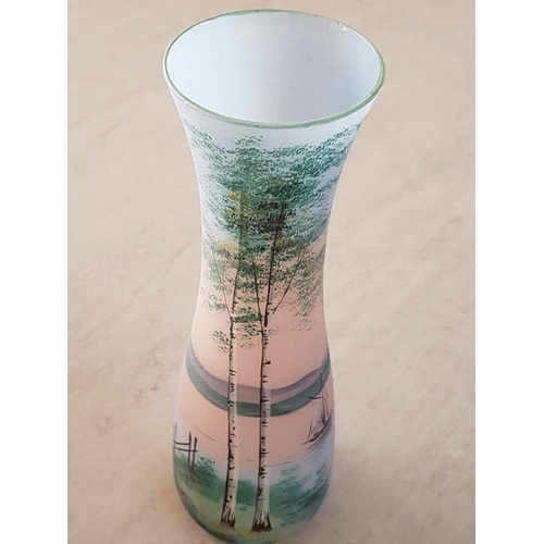 181 - Legras (French) Glass Scenic Landscape Vase (H:28cm)