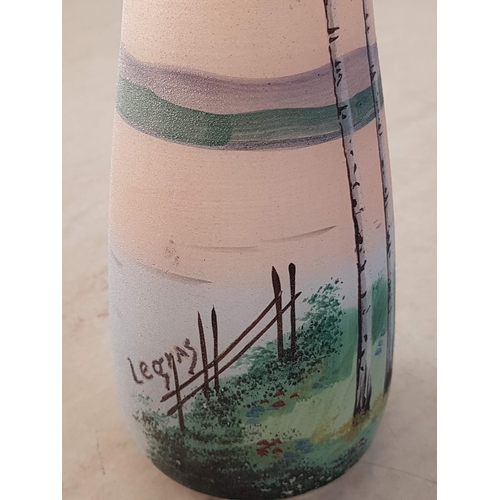 181 - Legras (French) Glass Scenic Landscape Vase (H:28cm)