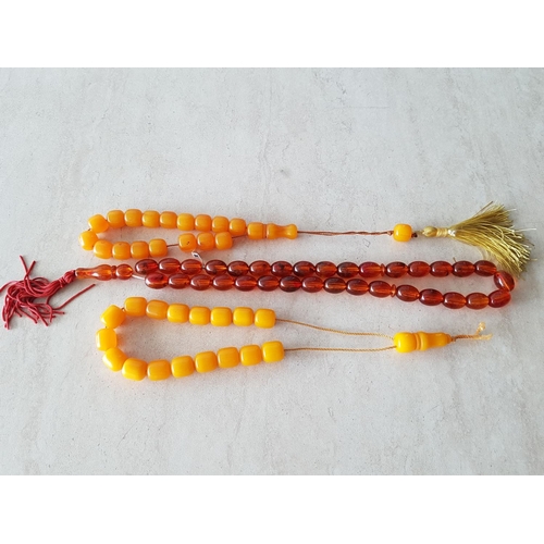 293 - Amber Tone Worry Beads 