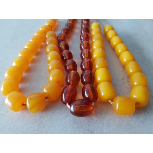 293 - Amber Tone Worry Beads 