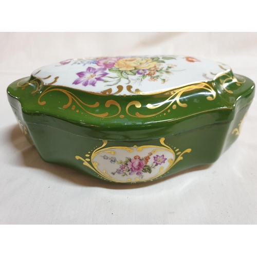 294 - Large Porcelain Limoge Decorative Box with Lid