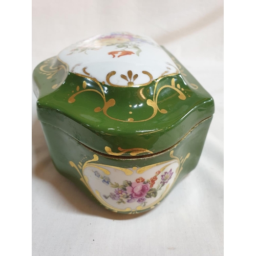 294 - Large Porcelain Limoge Decorative Box with Lid