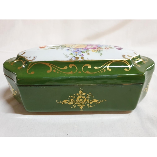 294 - Large Porcelain Limoge Decorative Box with Lid