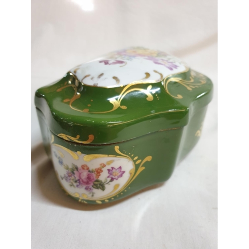 294 - Large Porcelain Limoge Decorative Box with Lid