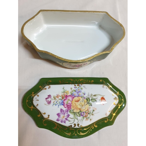 294 - Large Porcelain Limoge Decorative Box with Lid