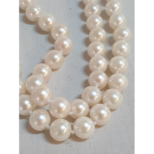 309 - Double Strand Pearl Necklace with White Metal Modern Clasp, Together with Qty of Lose Pearls for Re-... 