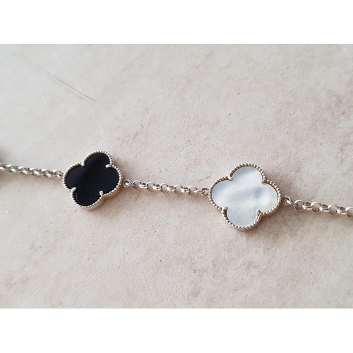 341 - Leaf Clover Silver (.925) Bracelet (L:20cm)