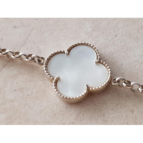 341 - Leaf Clover Silver (.925) Bracelet (L:20cm)