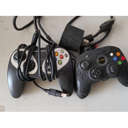 527 - Xbox Video Game System (WA98052-6399 USA), with 2 x Gaming Controllers (A/F, Un-Tested)