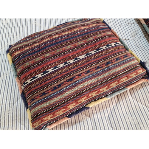 679 - Pair of Hand Woven Caucasian Wool Cushions, (Approx. 43 x 40cm), (2)