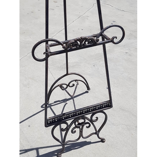 691 - Large Metal Art Decorative Metal Easel and Stand, A/F (H:160cm)