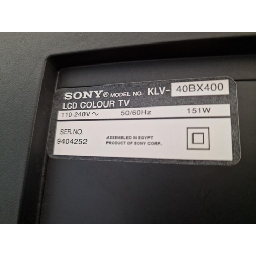 201 - Sony 40'' LCD Television, (Model: KLV-40BX400)

* Basic Test and Working with HDMI Input *