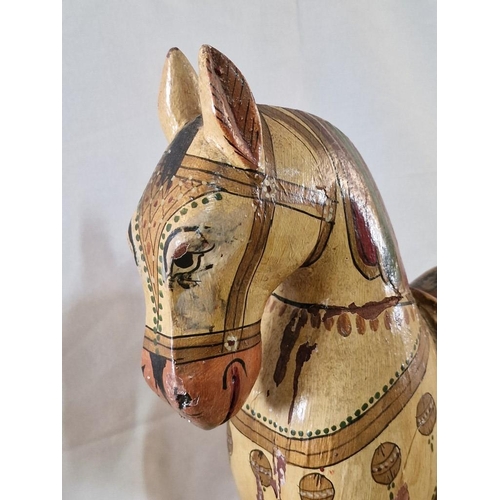 217 - Hand Painted Wooden Horse, Model a 