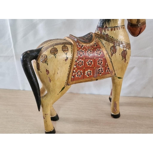 217 - Hand Painted Wooden Horse, Model a 