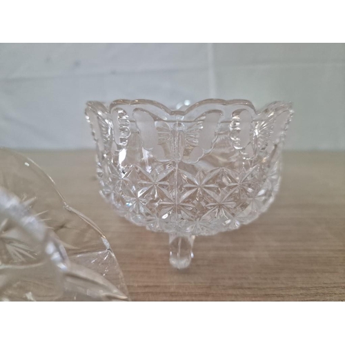 412 - Assorted Collection of Crystal Tableware Bohemia Style Napkin Holder, C.K. Crystal Czech Republic / ... 