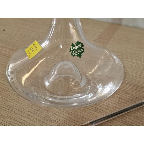 482 - Modern Glass Wine Decanter with Matching Stopper