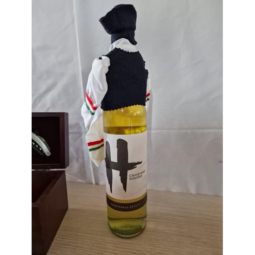 501 - Wine Collection inc; Chardonnay Semilion, Haddgipavlou Wine, Ethnic Outfit Bottle Cover Together wit... 