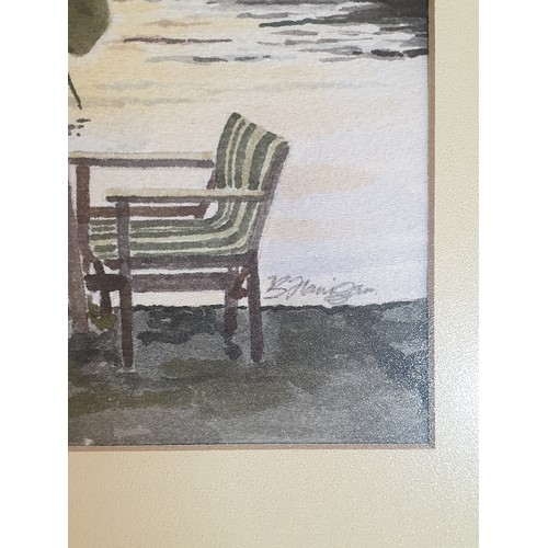 431 - Boat / Sea Scene Water Colour Framed Picture, Signed by Artist, (Approx. 47 x 40cm Overall)