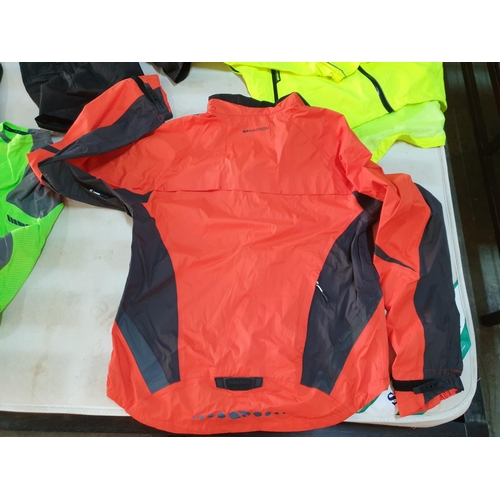 128 - Large Collection of Men's (Size L, XL) Cycling Clothes, Shirts, Shorts, Waterproof Jackets, Cycling ... 