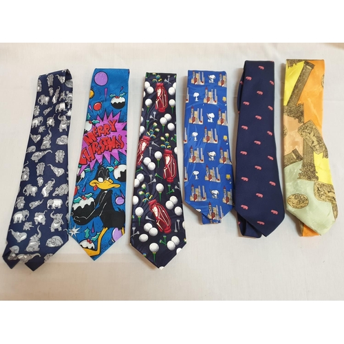 143 - A Large Collection of 17 x Colourful Ties Including Novelty Disney 