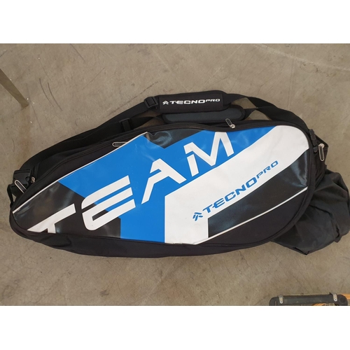 211 - Large Sport Collection of Various Golf Clubs, Tennis, Squash Rackets and Large Sport Bag