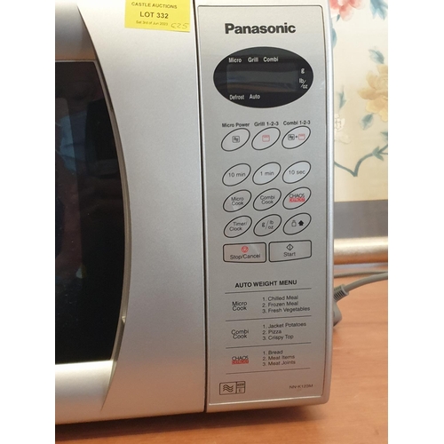 332 - Panasonic NN-K 123 M Silver Microwave / Oven / Grill / Combi, Silver (Un-Tested)