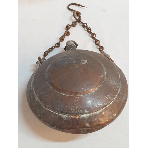 429 - Antique Military(?) Metal Gun Powder Flask