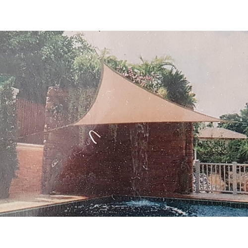 110 - Shade Sail with Ropes (Approx 3.6 x 3.6 x 3.6m), (Boxed)