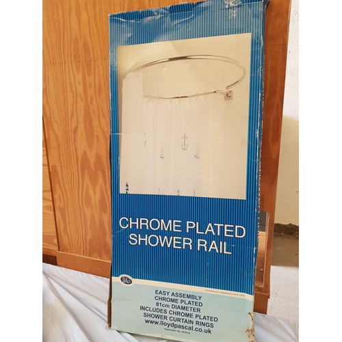 140 - Chrome Plated Shower Rail (Ø81cm)