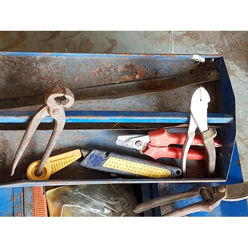 33 - Large Collection of Tools; Pipe Wrench, Pincers Catters etc Together with 2 x Tool Boxes (Large Meta... 