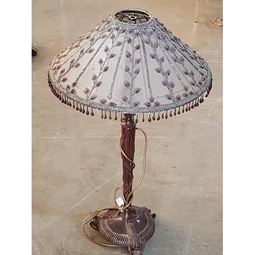 68 - Victorian Style with Decorative Base and Hand craft Lamp Shade (Un-Tested)