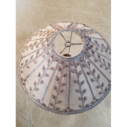 68 - Victorian Style with Decorative Base and Hand craft Lamp Shade (Un-Tested)