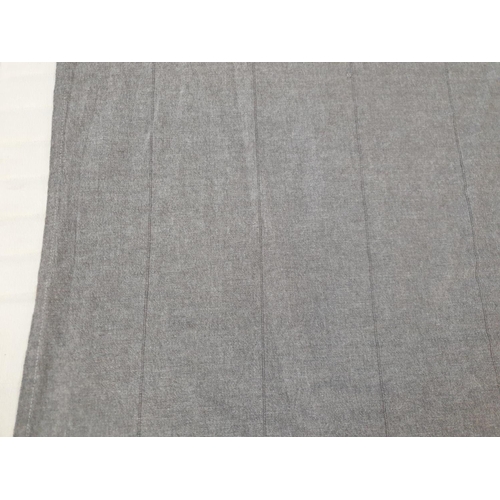 724 - 2 x Grey Curtains for Pole Hangers (W:128cm x L:136cm, Length Included Hanging Tabs), 100% Cotton