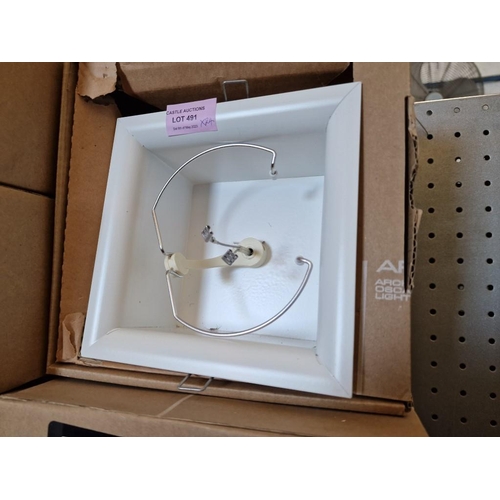 726 - Approx. 24 x Arkos White Colour Square 1-Spot Recessed Ceiling Lights, in Boxes, (170 x 170).

** Tr... 