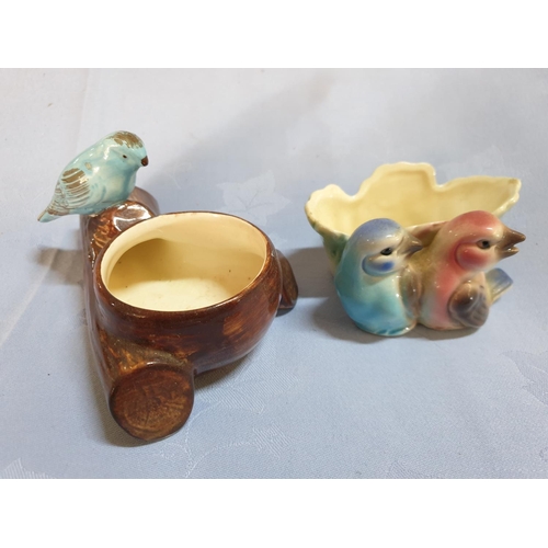 763 - Vintage Collection of Birds, Circa 50's of Mini Plant Pots, Ceramic / Porcelain