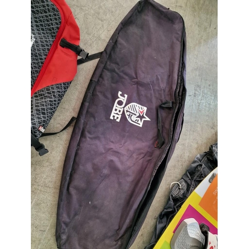 767 - Kitesurfing Set; Underground Swank 134 x 40 Kiteboard in Jobe Carry Bag, Best Kahoona Plus V6 11.5m ... 