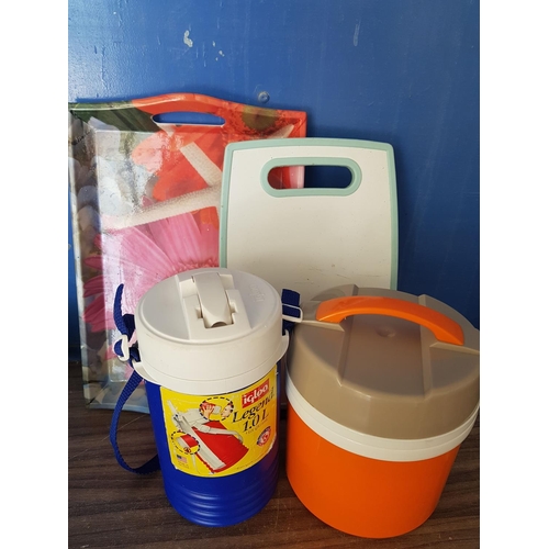 773 - Assorted Kitchen Collection; Kitchen Grinder / Hand Mixer, Chopping Board, Tray, Brita Water Filter,... 