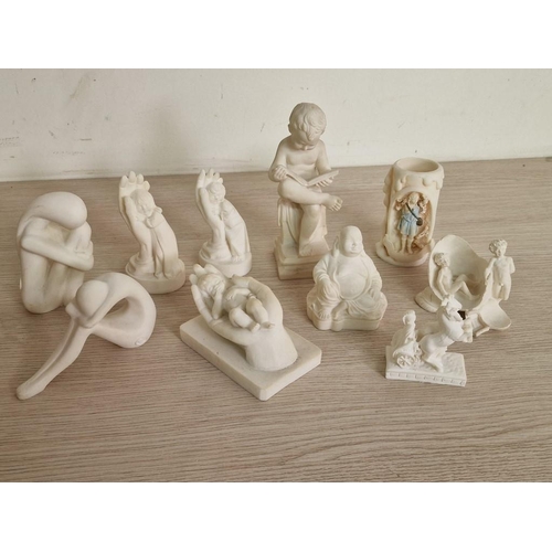 87 - Collection of 10 x Ornaments, Mostly Alabaster, (10)