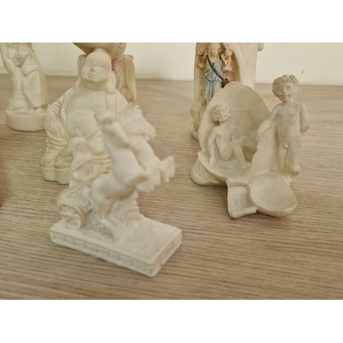 87 - Collection of 10 x Ornaments, Mostly Alabaster, (10)