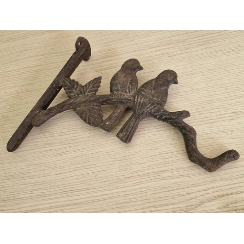 99 - Vintage Cast Iron Wall Hanging Bird Ornament / Hook, Together with Metal Horse & Cart, Copper & Bras... 