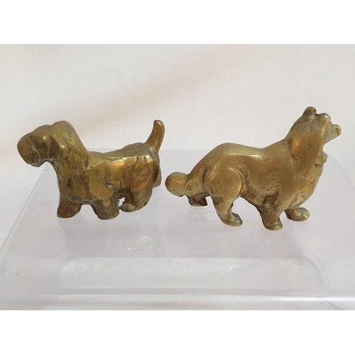 812 - Collection of 5 x Vintage Solid Brass Dogs