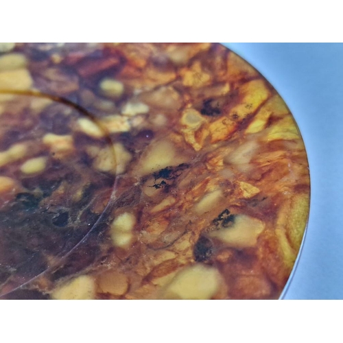 92 - Natural Amber Saucer / Small Plate, (Approx. Ø: 15cm)