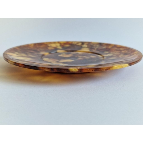 92 - Natural Amber Saucer / Small Plate, (Approx. Ø: 15cm)